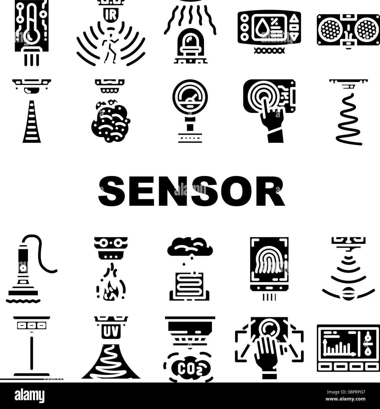 Sybole Sensor Rfid sensor Stock-Vektorgrafiken kaufen - Alamy