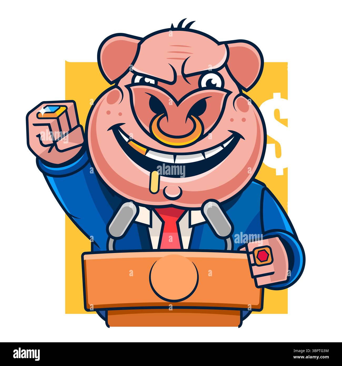 Hand, die Stimmzettel in eine Box mit Binärcode-Vektor-Illustration legt Stock Vektor