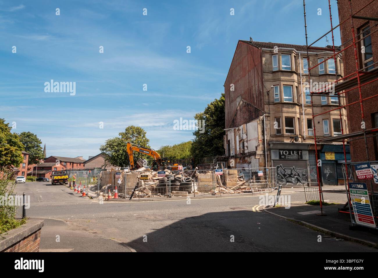 Abriss Paisley Well, 8. Juli 2025 Stockfoto