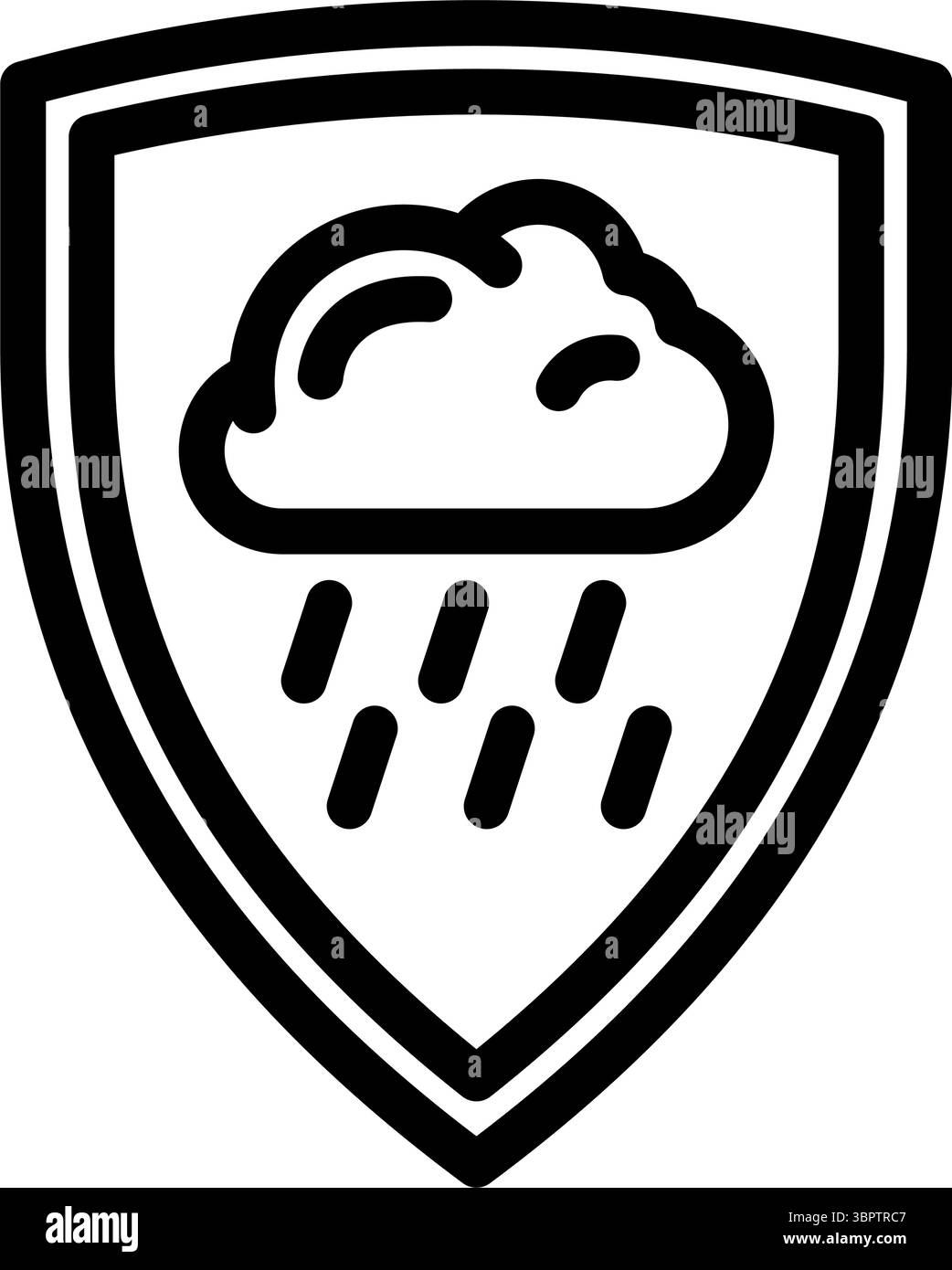 Wetterfeste Linie Symbol Vektor Illustration Stock Vektor