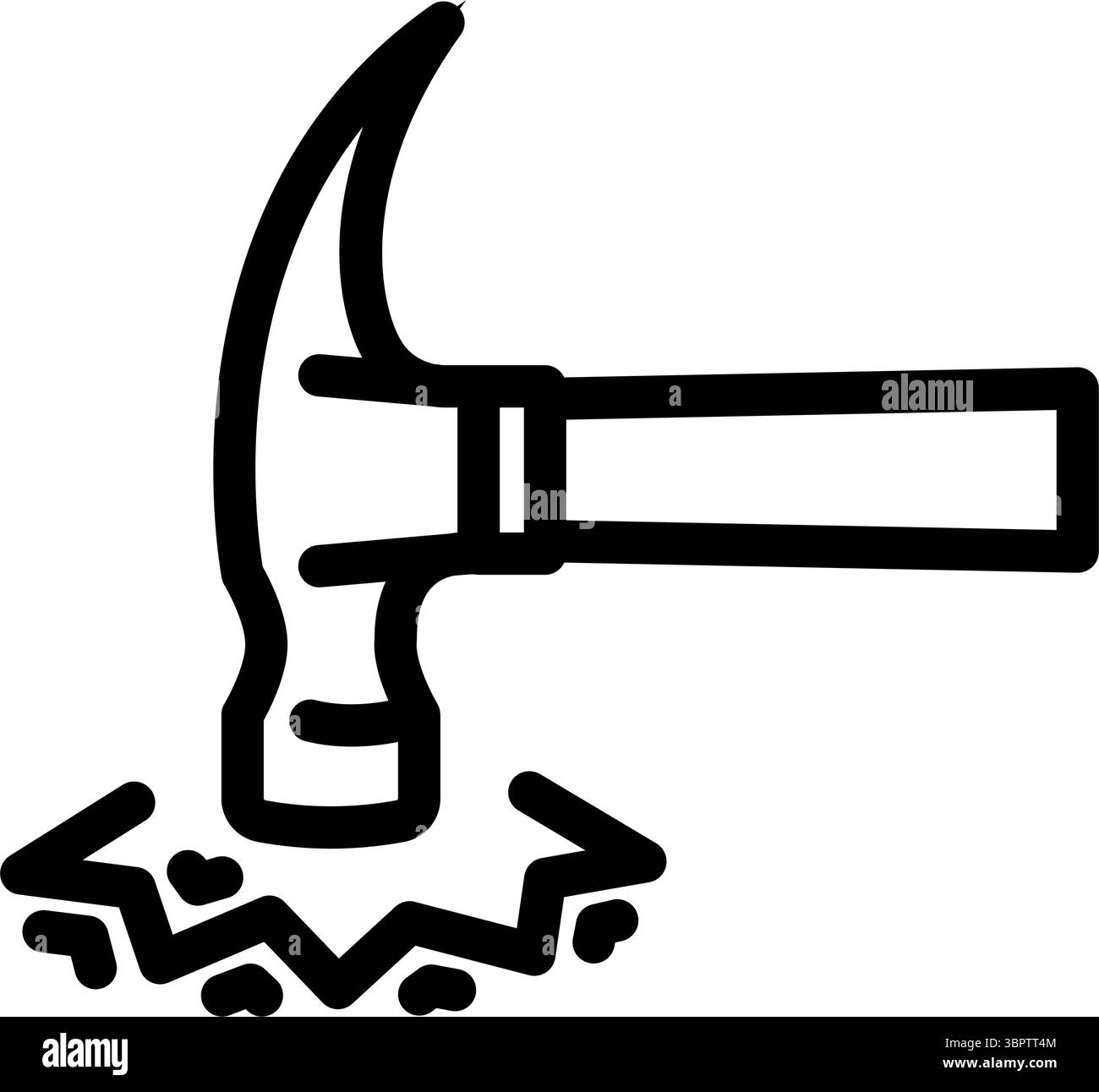 Stoßfeste Linie Symbol Vektor-Illustration Stock Vektor