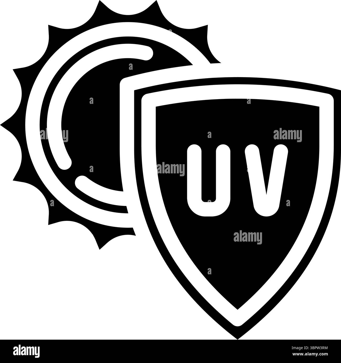 uv-Schutz Glyphe Symbol Vektor Illustration Stock Vektor