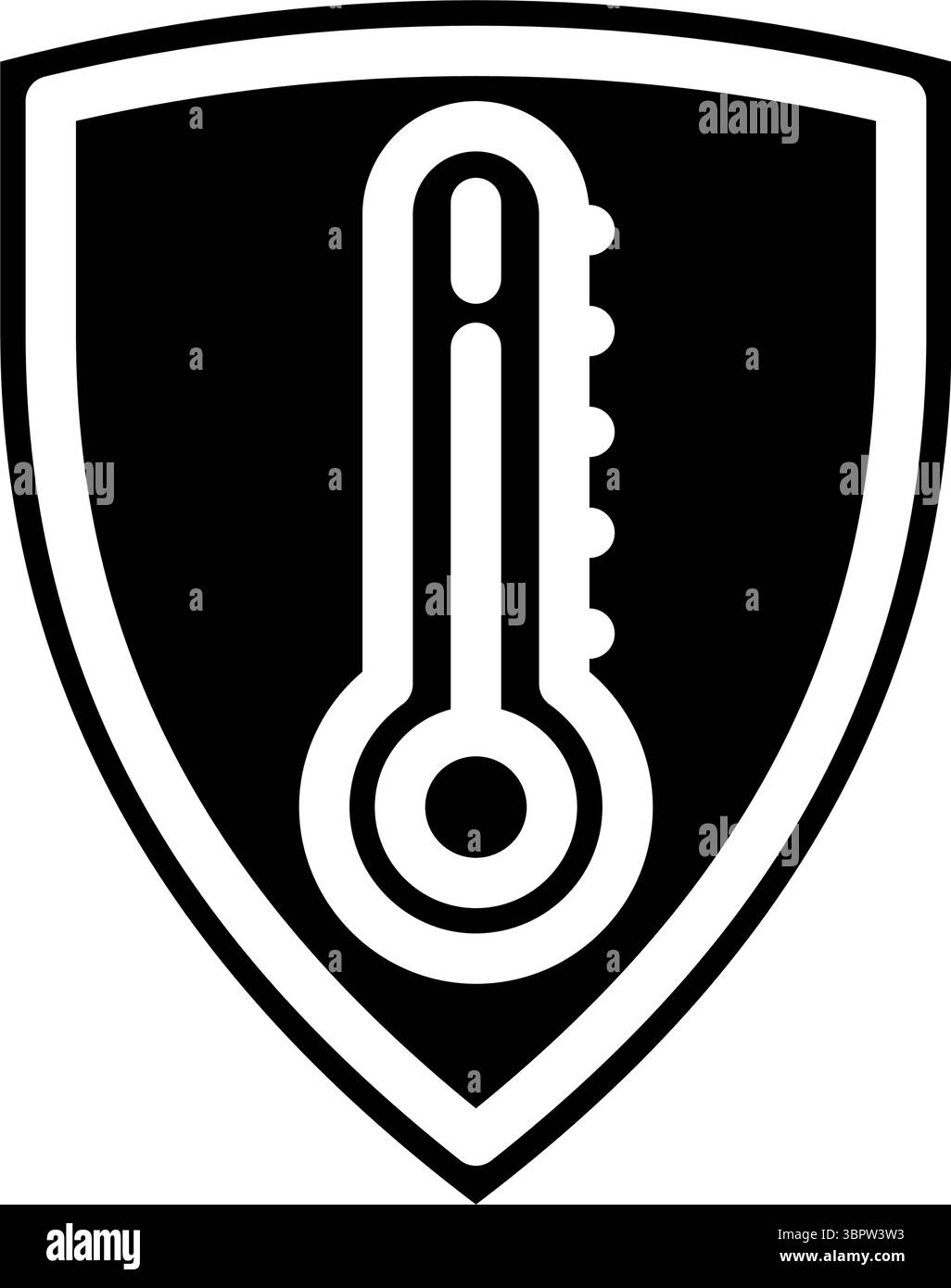 Temperaturbeständige Glyphen-Symbol-Vektorillustration Stock Vektor