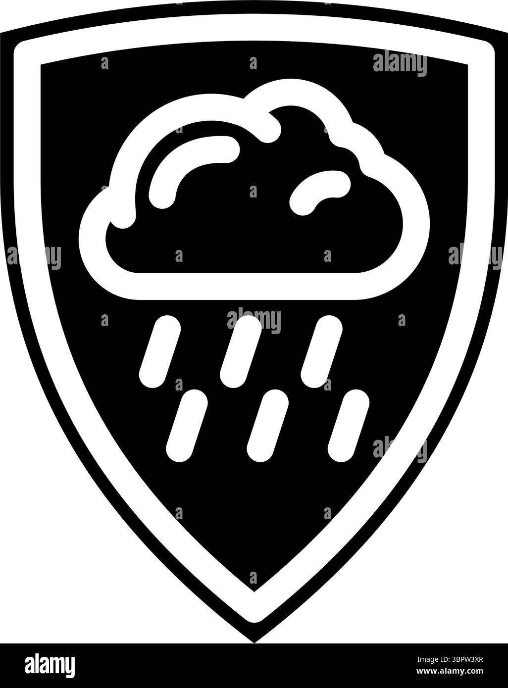 Wetterfeste Glyphen-Symbol-Vektor-Illustration Stock Vektor