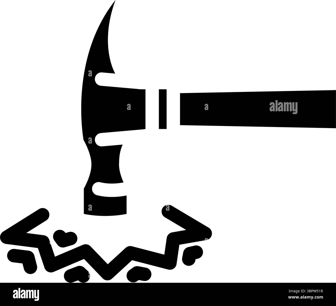 Stoßfeste Glyphen-Symbol-Vektor-Illustration Stock Vektor