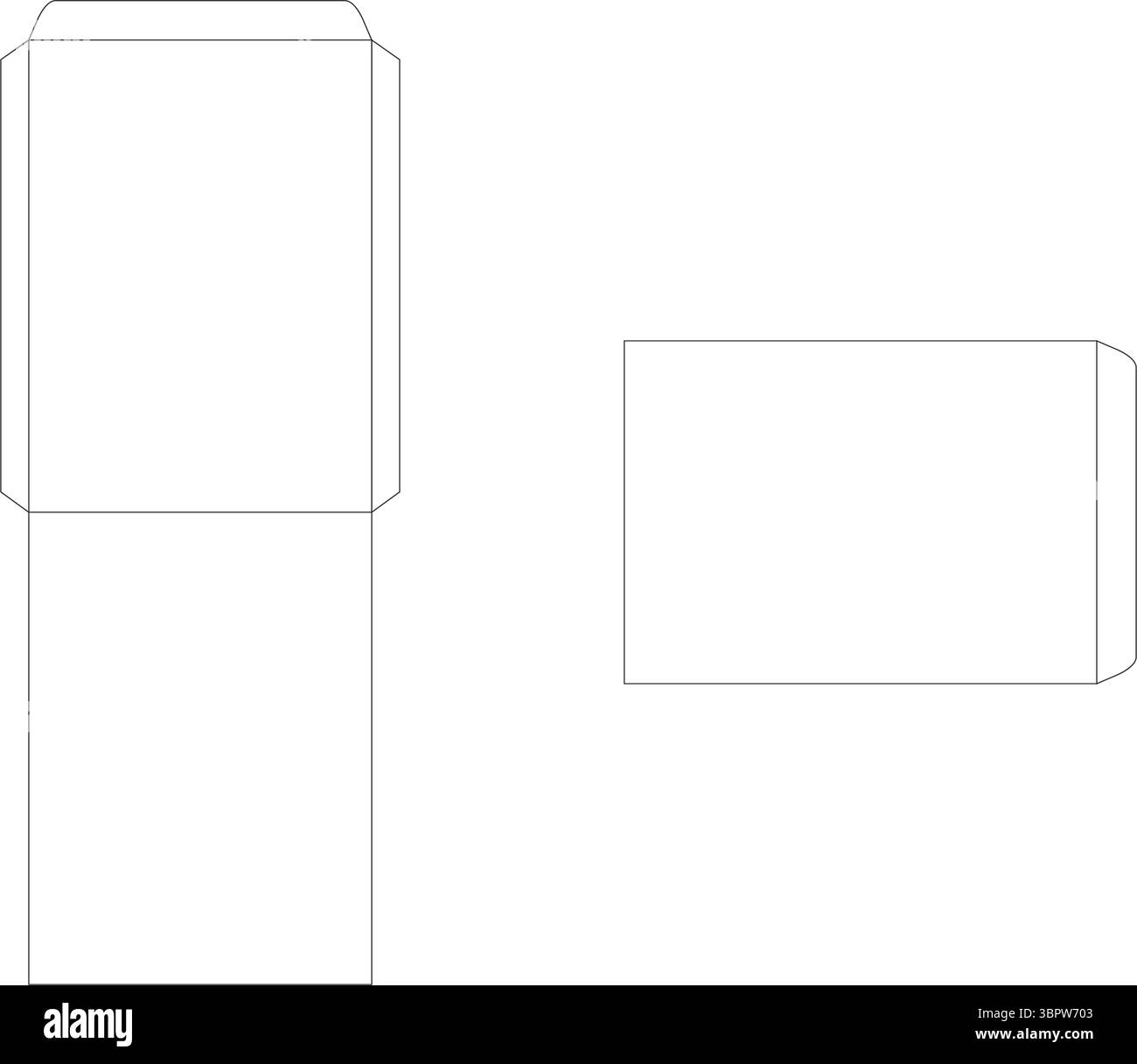 C4 Umschlag Mockup a4 weiß Vorlage Zuschnitt Größe Stock Vektor