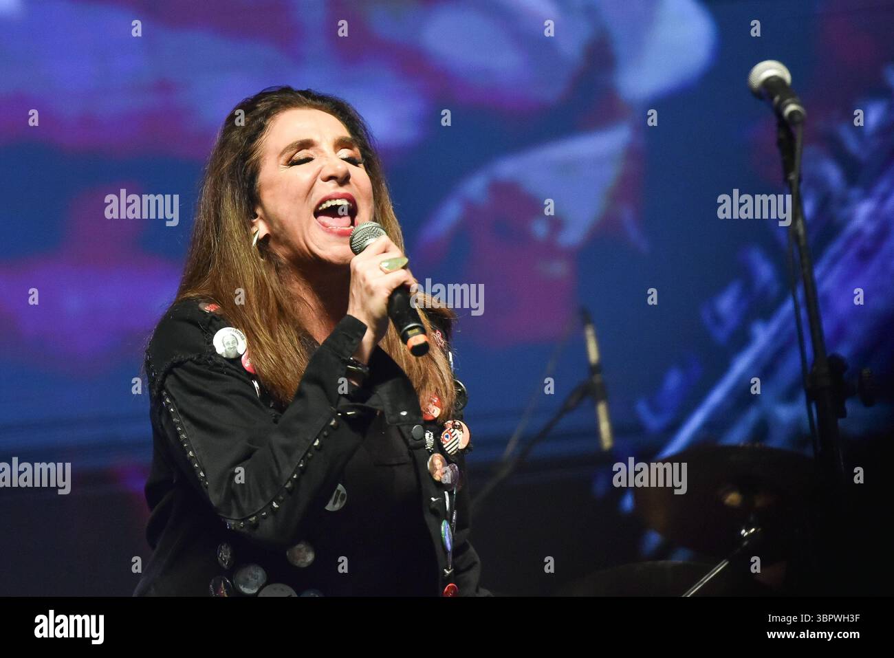 Sao Paulo, Brasilien. Juli 2025. SP - SAO PAULO - 07/09/2025 - IN SAO PAULO FEIERT TUTTI FRUTTI 50 JAHRE RITA LEES VERBOTENE FRUCHT - Marisa Orth, während eines Auftritts der Band Tutti Frutti. Die Show feiert 50 Jahre seit der Veröffentlichung von Rita Lees Album Forbidden Fruit mit besonderen Gästen in der Tokio Marine Hall in Sao Paulo. (Foto: Jota Erre/AGIF/SIPA USA) Credit: SIPA USA/Alamy Live News Stockfoto