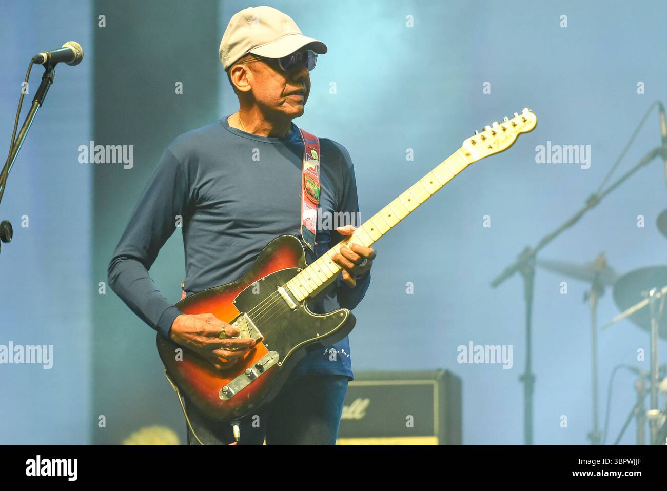 Sao Paulo, Brasilien. Juli 2025. SP - SAO PAULO - 07/09/2025 - SAO PAULO, TUTTI FRUTTI FEIERT 50 JAHRE RITA LEE's FORBIDDEN FRUIT - Jorge Ben Jor während eines Auftritts der Band Tutti Frutti. Die Show feiert 50 Jahre seit der Veröffentlichung von Rita Lees Album Fruto Proibido mit besonderen Gästen in der Tokio Marine Hall in Sao Paulo. (Foto: Jota Erre/AGIF/SIPA USA) Credit: SIPA USA/Alamy Live News Stockfoto