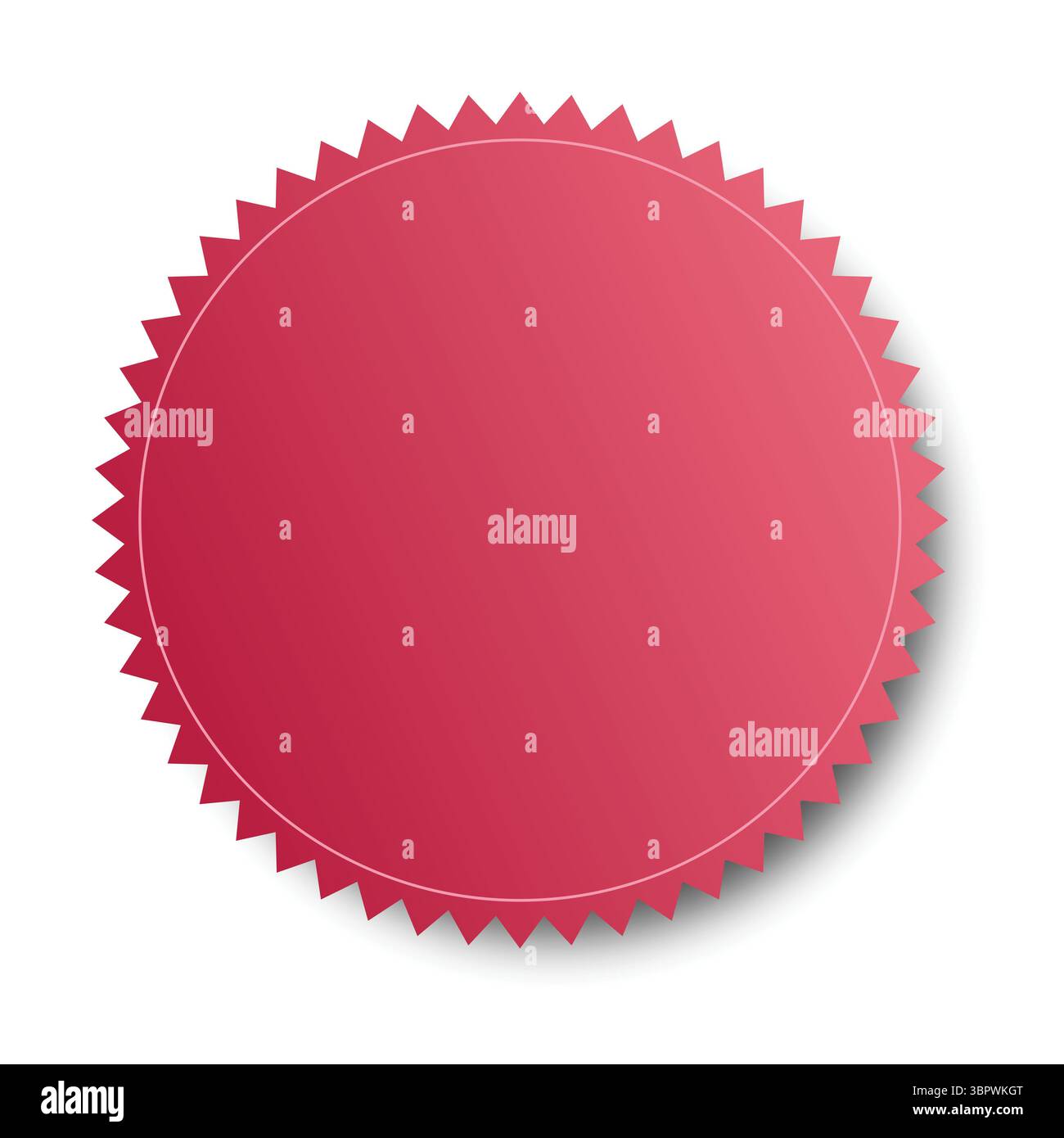 Zusammensetzung des roten Kreises auf weißem Hintergrund Stockfoto