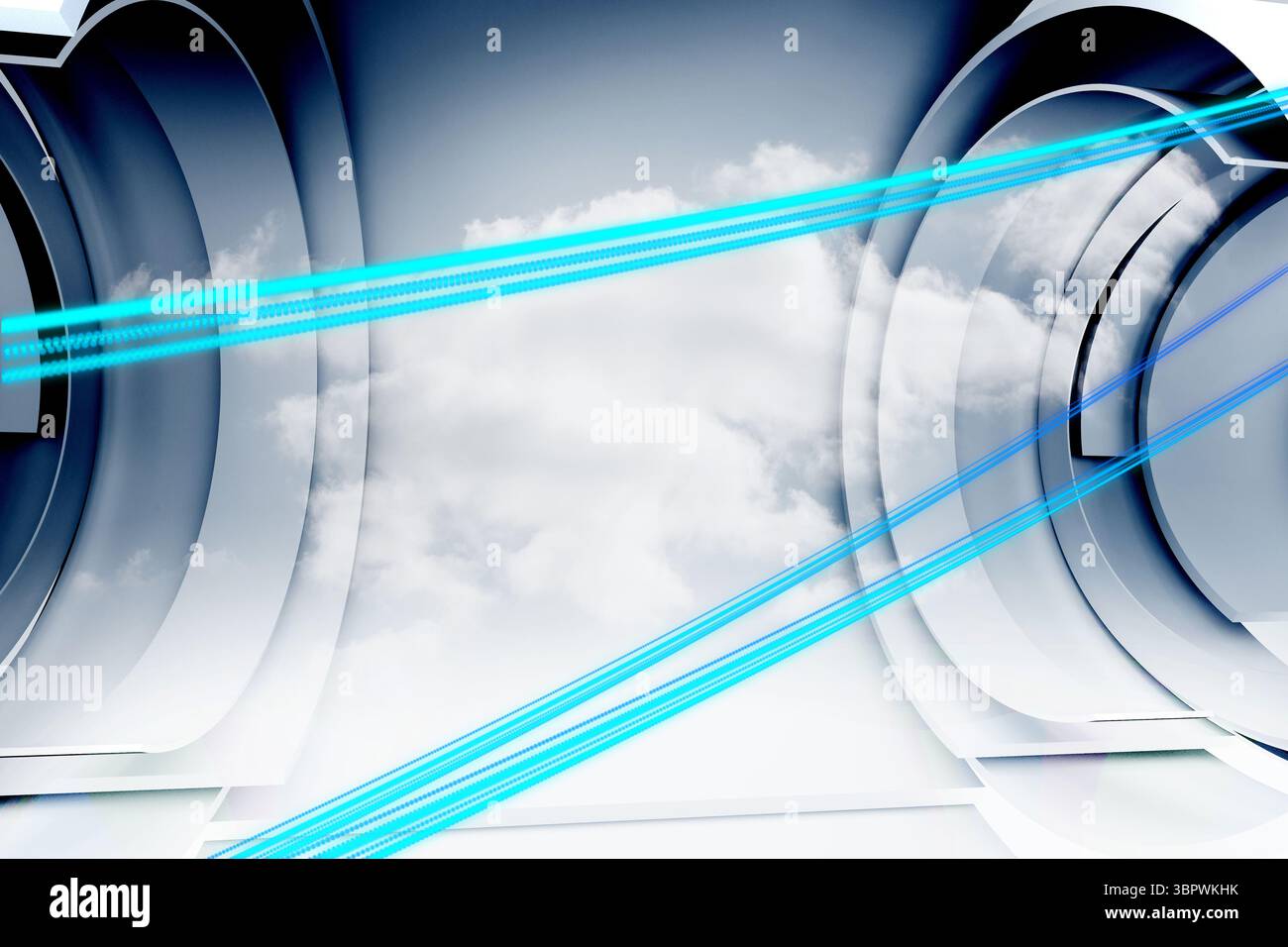 Abstract blue-Line-design Stockfoto