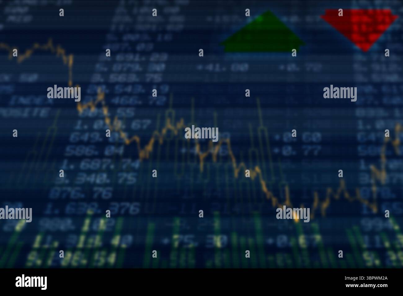 Digital generiertes Bild des Börsendiagramms Stockfoto