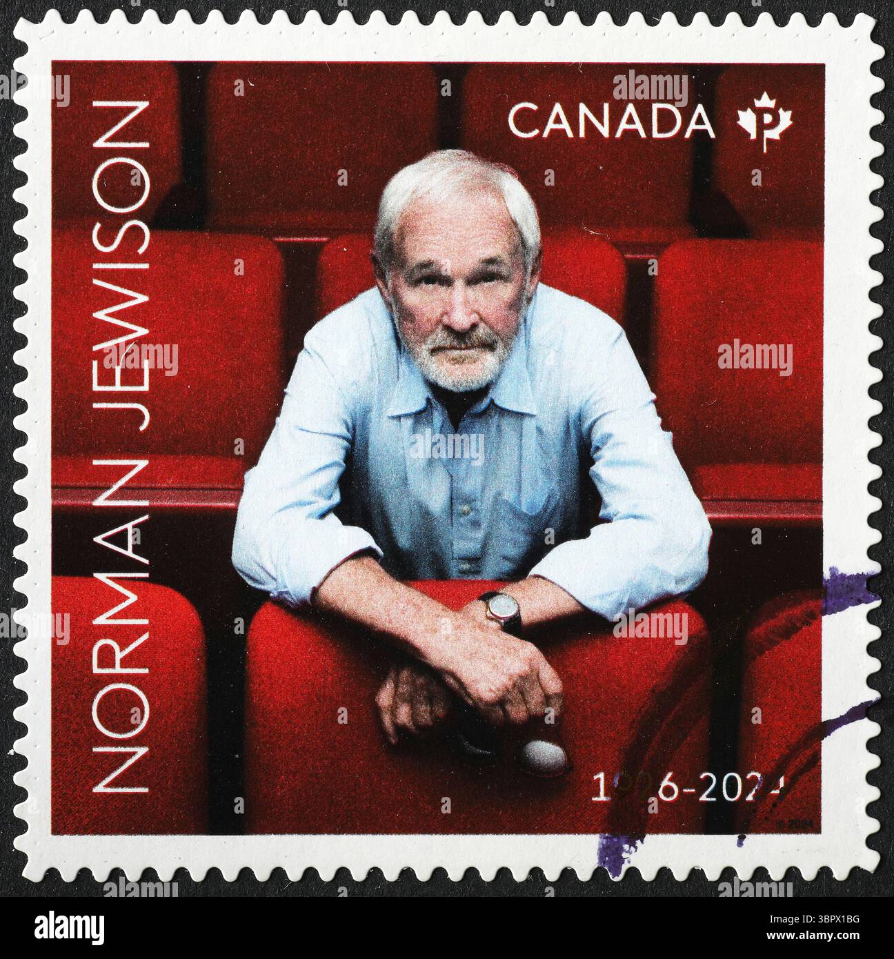 Der kanadische Filmemacher Norman Jewison feierte auf Briefmarken Stockfoto