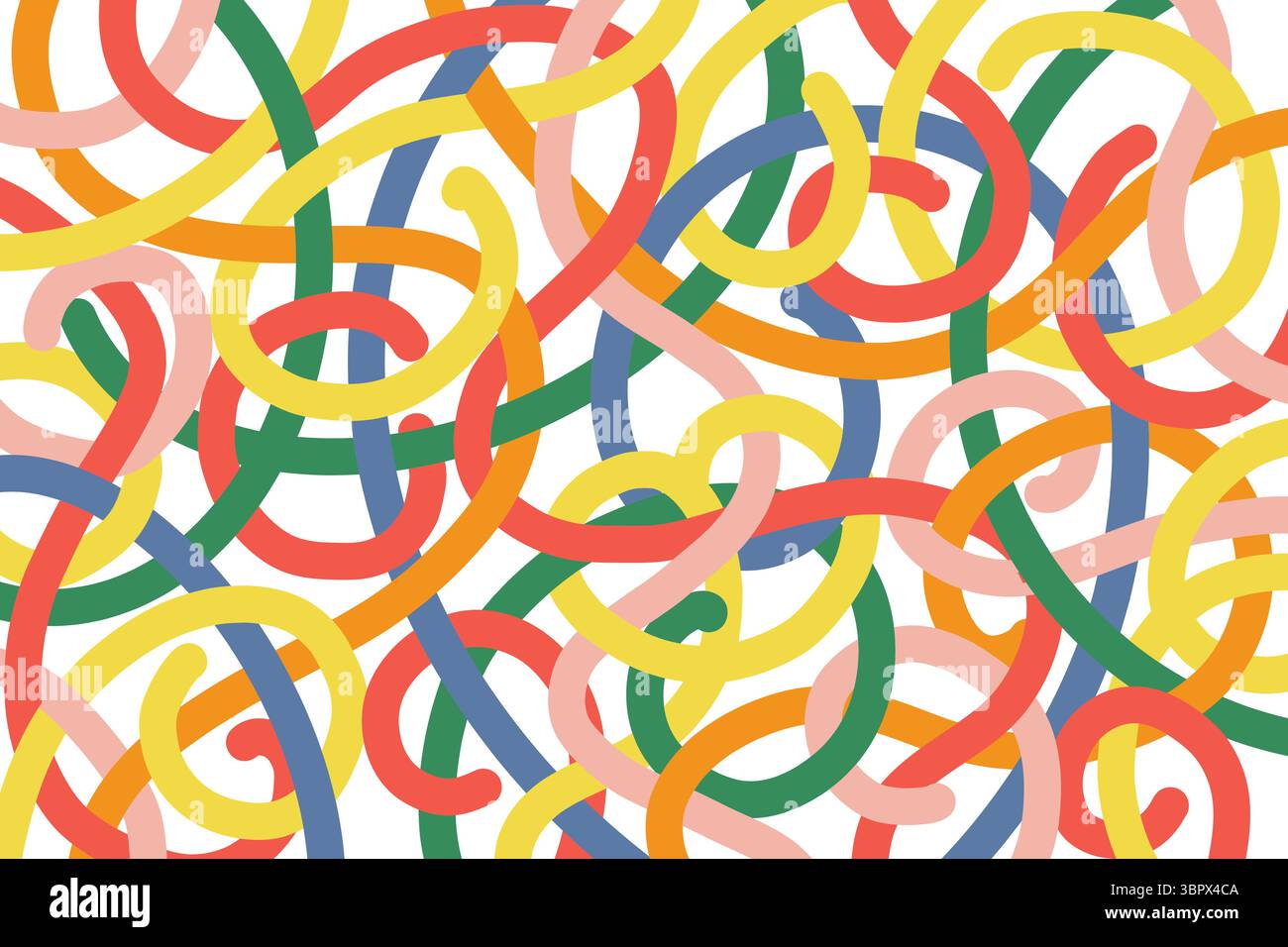 Buntes Doodle-Muster Auf Weißem Hintergrund Stock Vektor