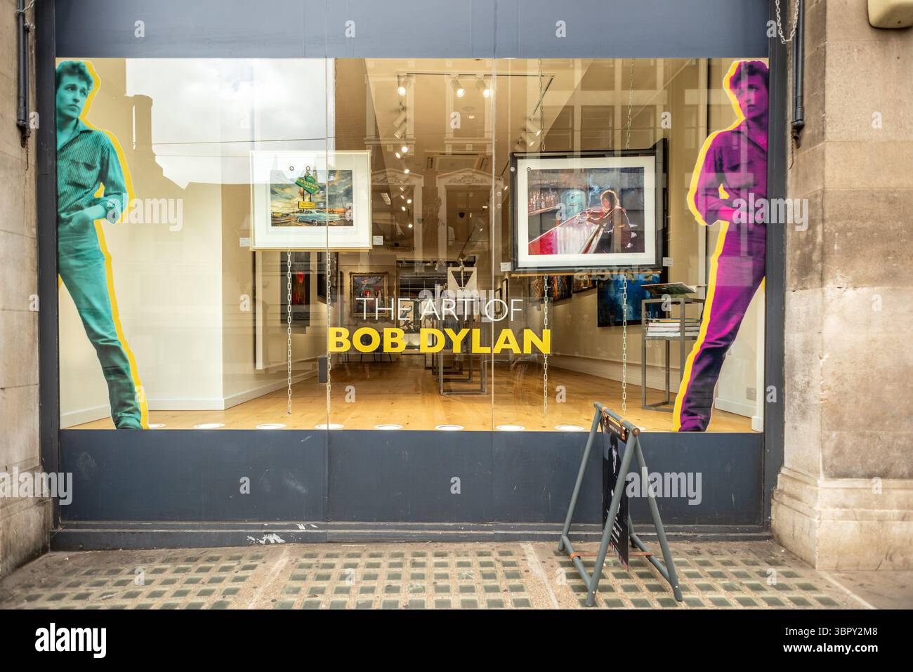 Nottingham, 5. Juli 2025: Bob Dylan Kunstausstellung Stockfoto