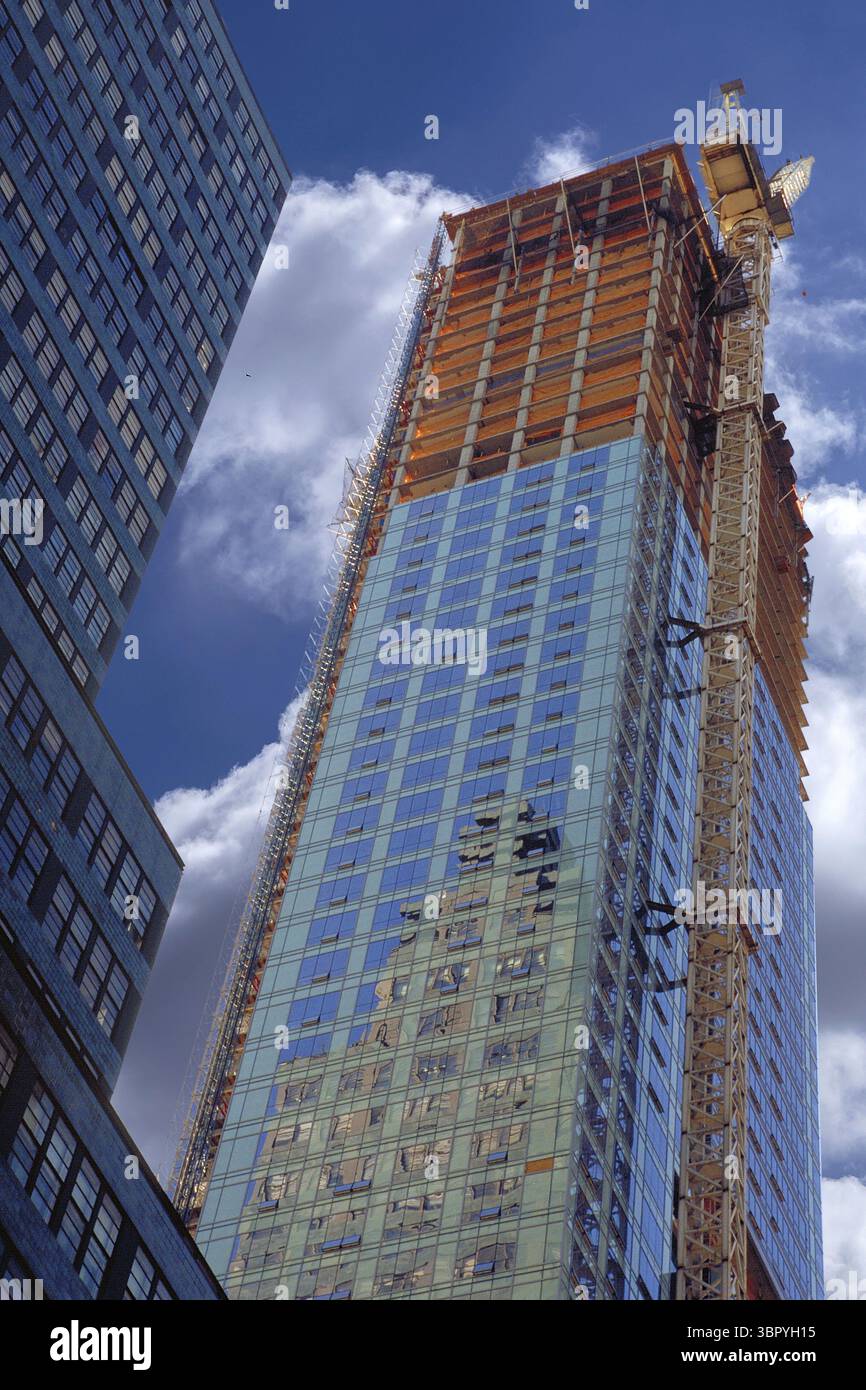 Wolkenkratzer im Bau, Manhattan, New York City, USA Stockfoto