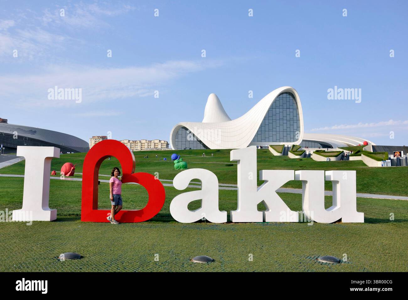 Aserbaidschan. Baku. Das Heydar Aliyev Cultural Center Stockfoto
