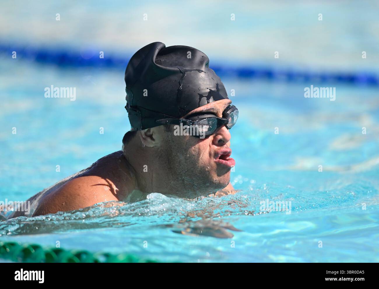 Rio de Janeiro-Brazill 5. Juli 2025, Training mit paralympischen Schwimmsportlern im Cefan-Pool Stockfoto