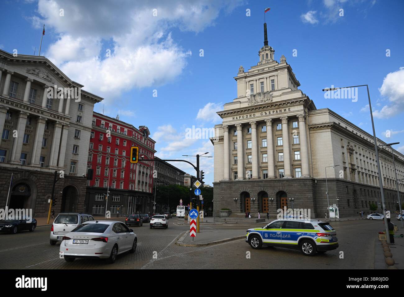 Sofia, Bulgarien - 14. Juni 2025: Nationalversammlung der Republik Bulgarien in Sofia. Stockfoto