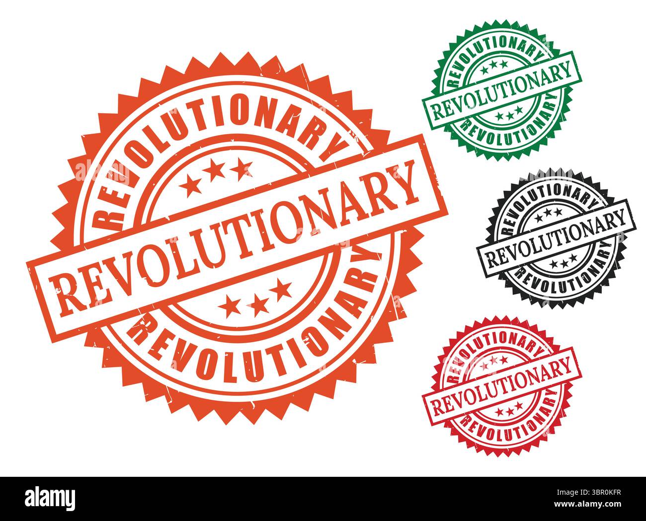 A Bold Innovation Stamp Collection, Revolutionary Concept Vector Set Stock Vektor