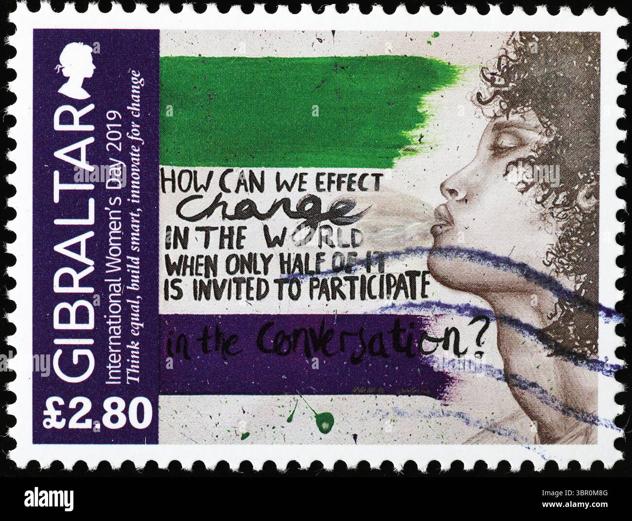 Internationaler Frauentag 2019 auf Briefmarke Stockfoto