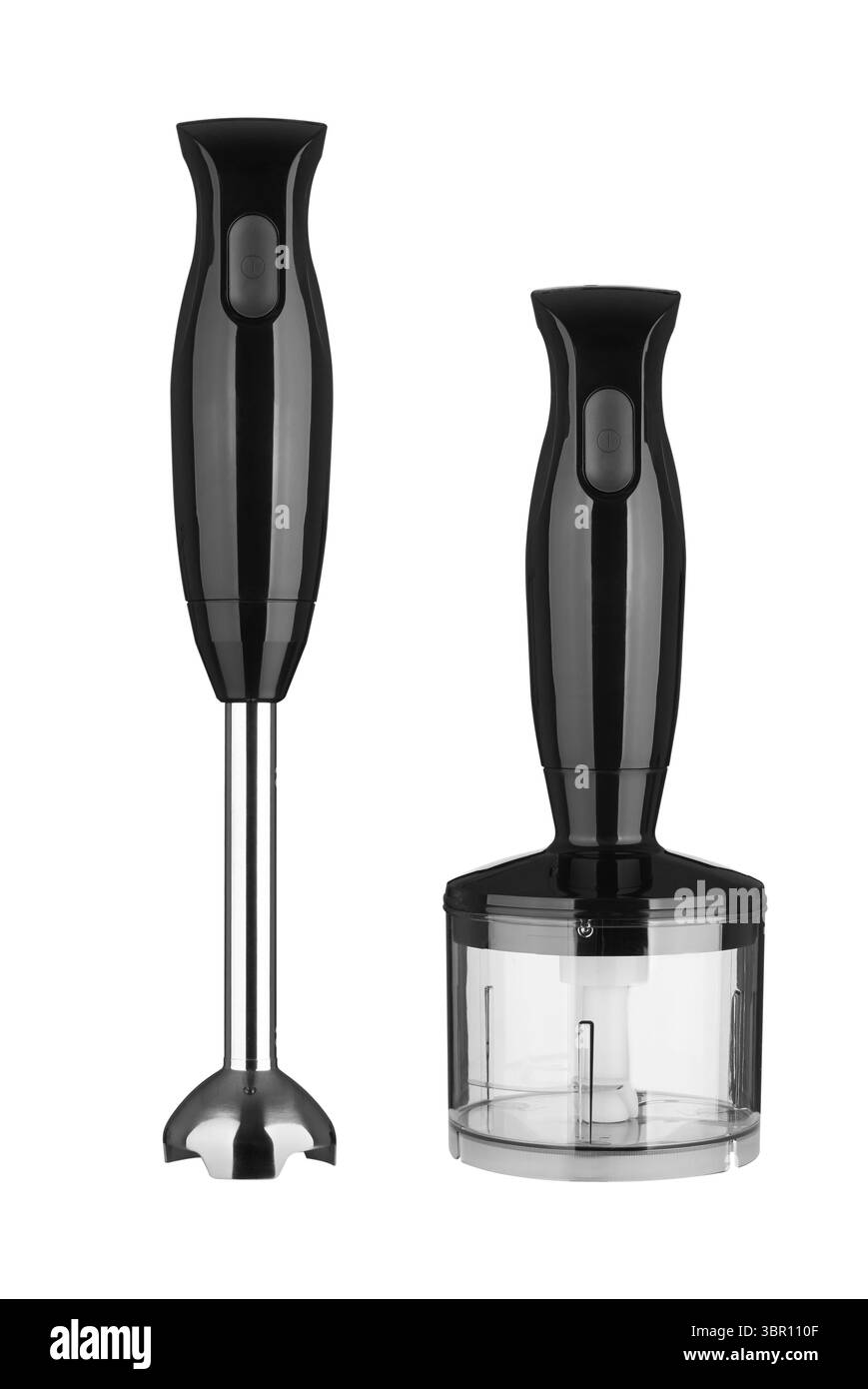 Stabmixer isoliert auf weißem Hintergrund Stockfoto