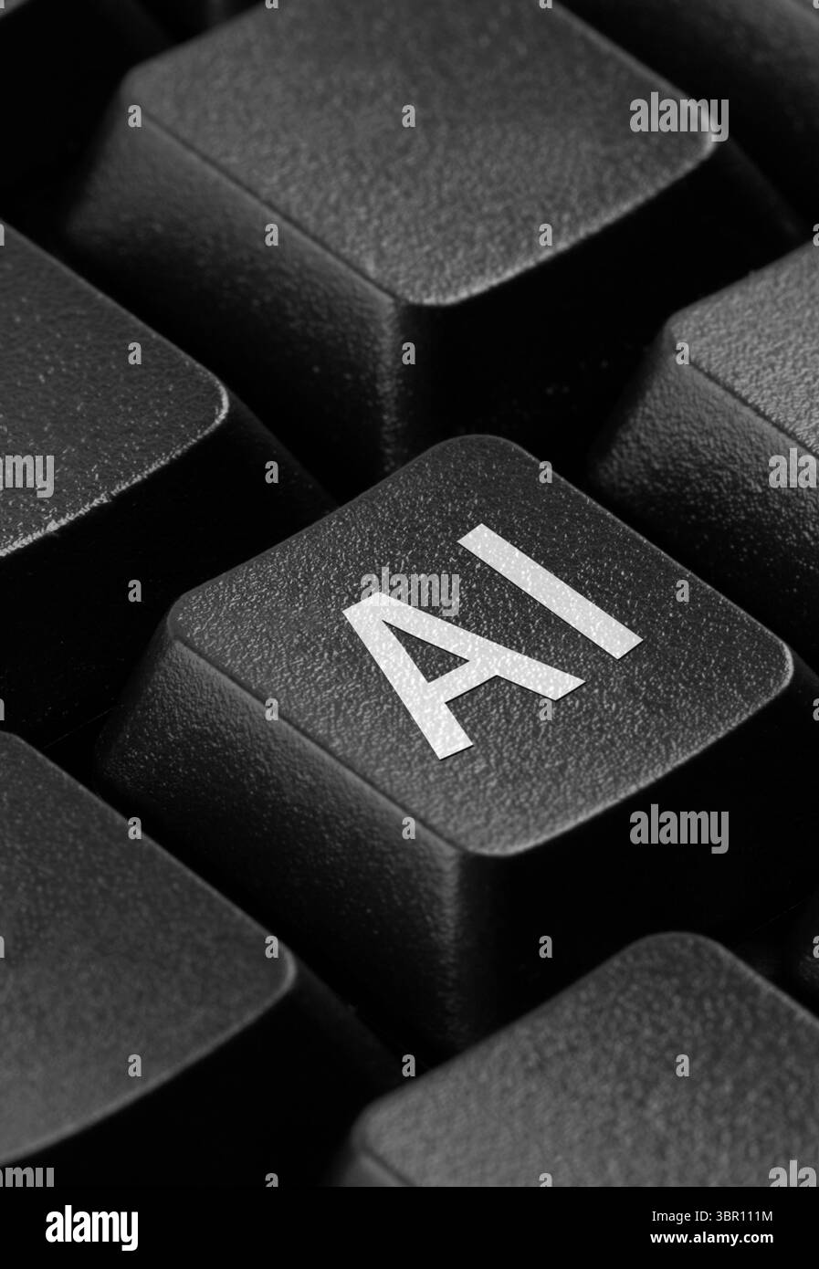 Tastatur mit AI-Symboltaste, Nahaufnahme Stockfoto