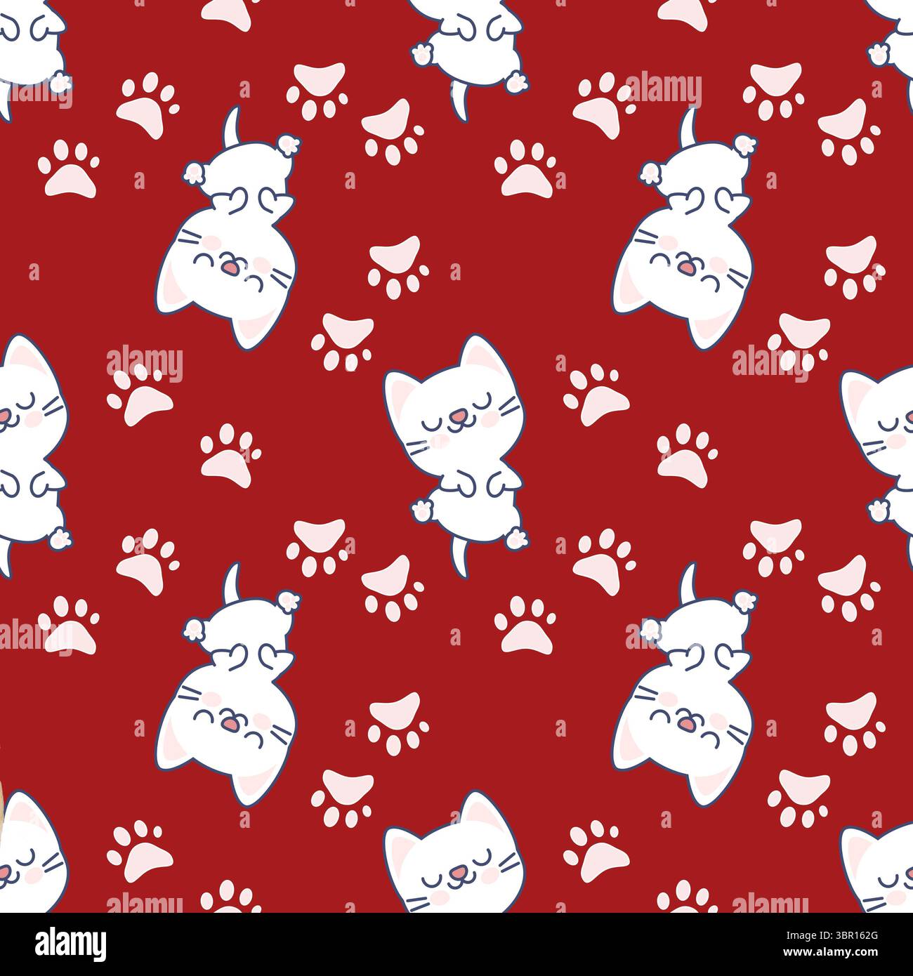 nahtlose Muster mit Katzen Stockfoto