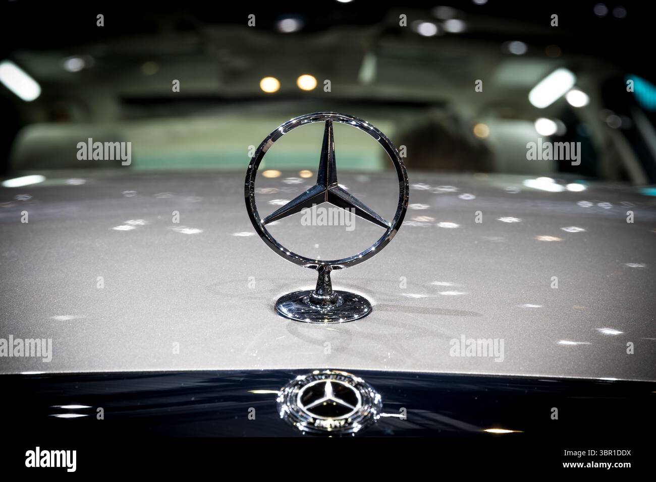 Mercedes Benz Car auf dem Internationalen Automobilsalon in Genf. Schweiz - 7. März 2018. Stockfoto