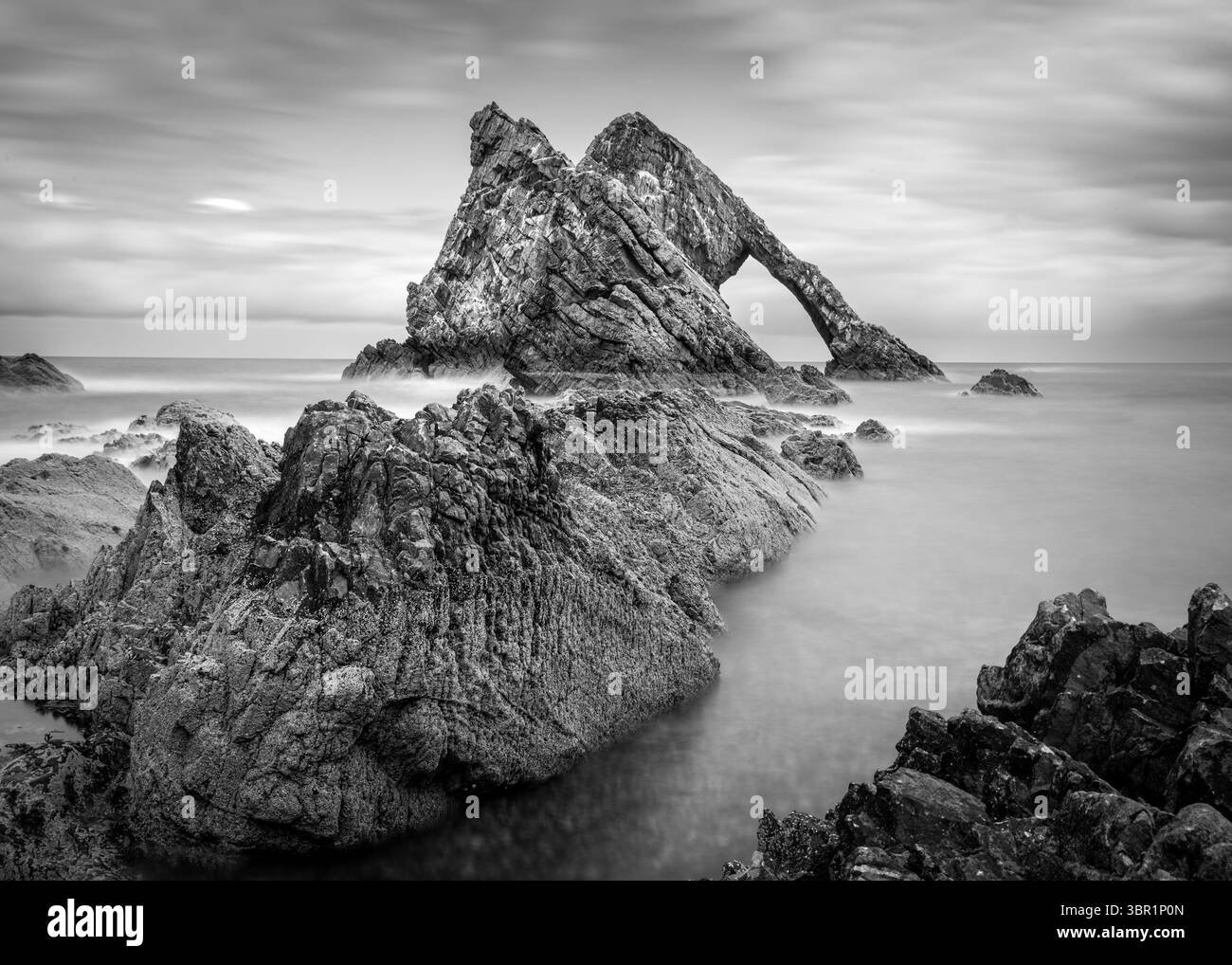Bow Fiddle Rock, Portknockie, Buckie, Schottland Stockfoto