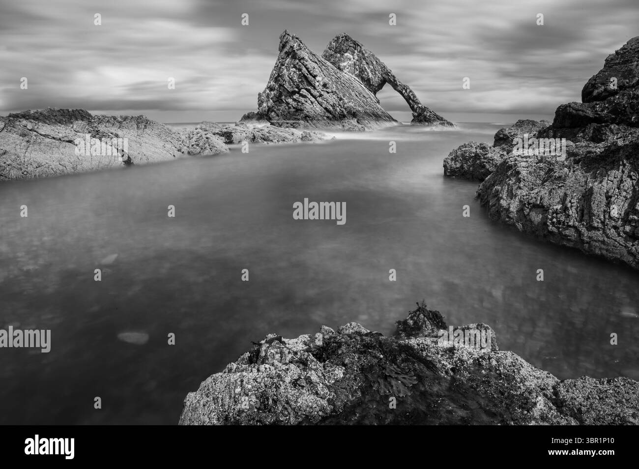 Bow Fiddle Rock, Portknockie, Buckie, Schottland Stockfoto