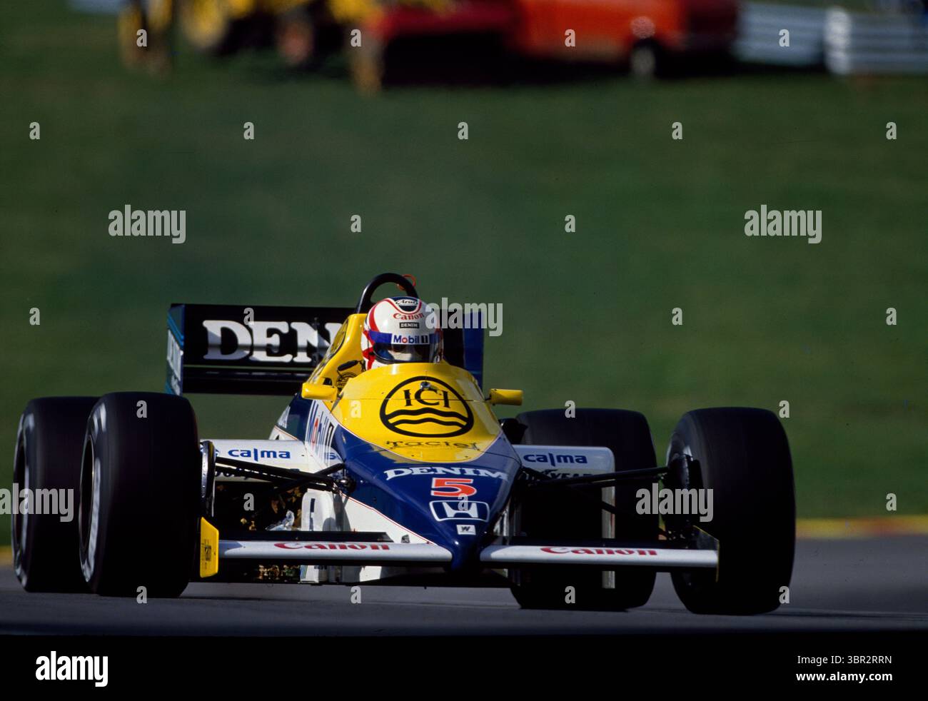 1985 - Nigel Mansell - Williams FW10 Honda - F1 Grand Prix von Europa - Marken - Original Hasselblad Imacon Slide Scan Stockfoto