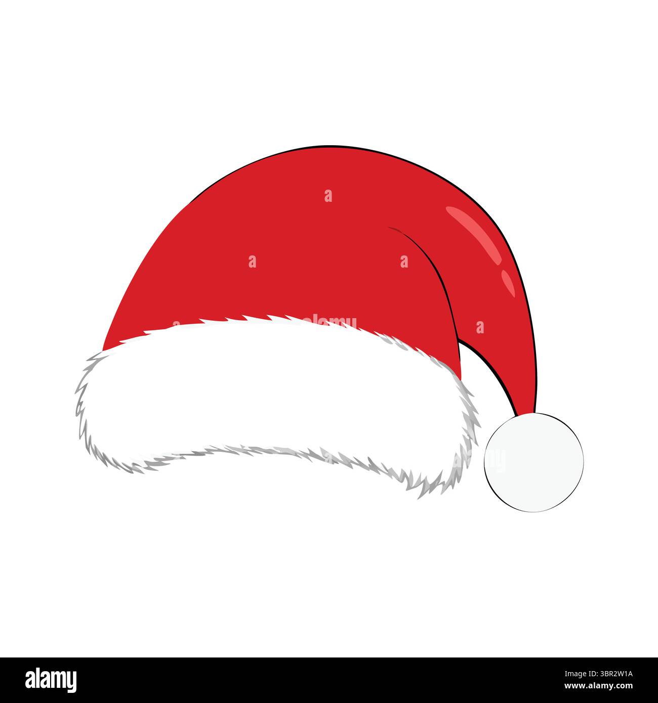 „Classic Red Christmas Santa hat mit weißem Pelzbesatz“ Stock Vektor