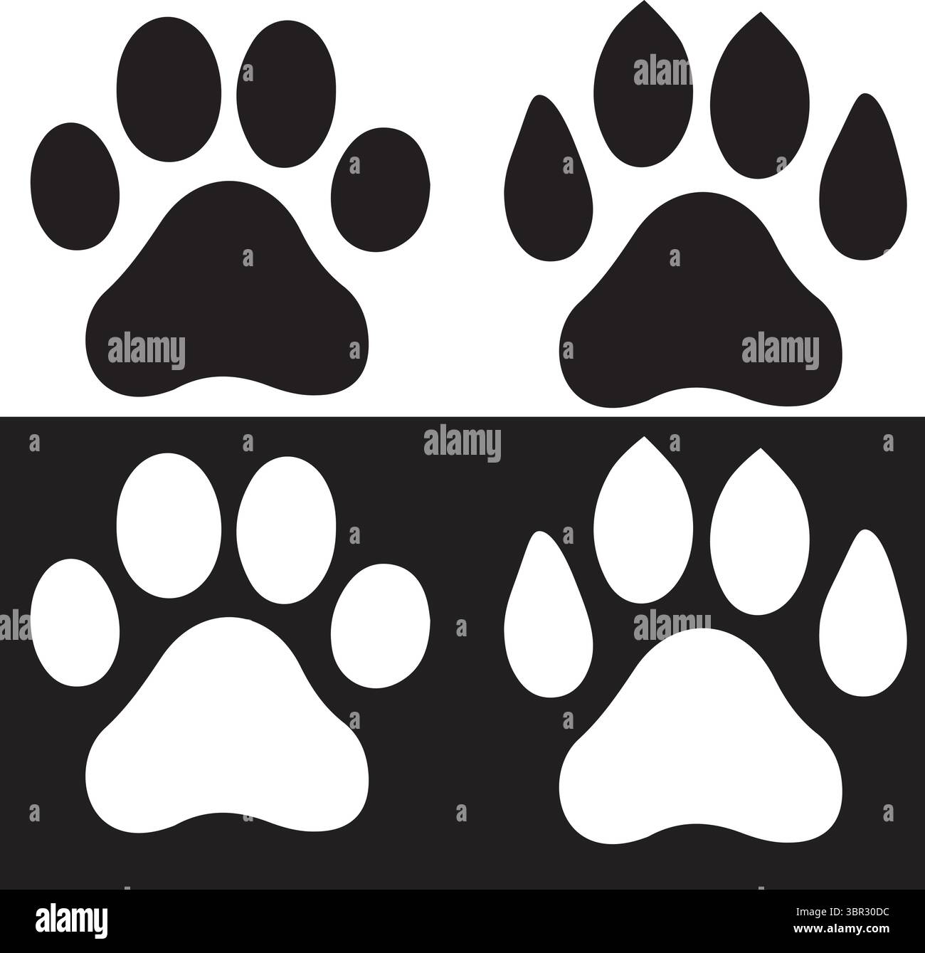 Dog Paw Print Symbol – niedlicher Haustier Fußabdruck Vektor für Tier Logos und Designs Stock Vektor