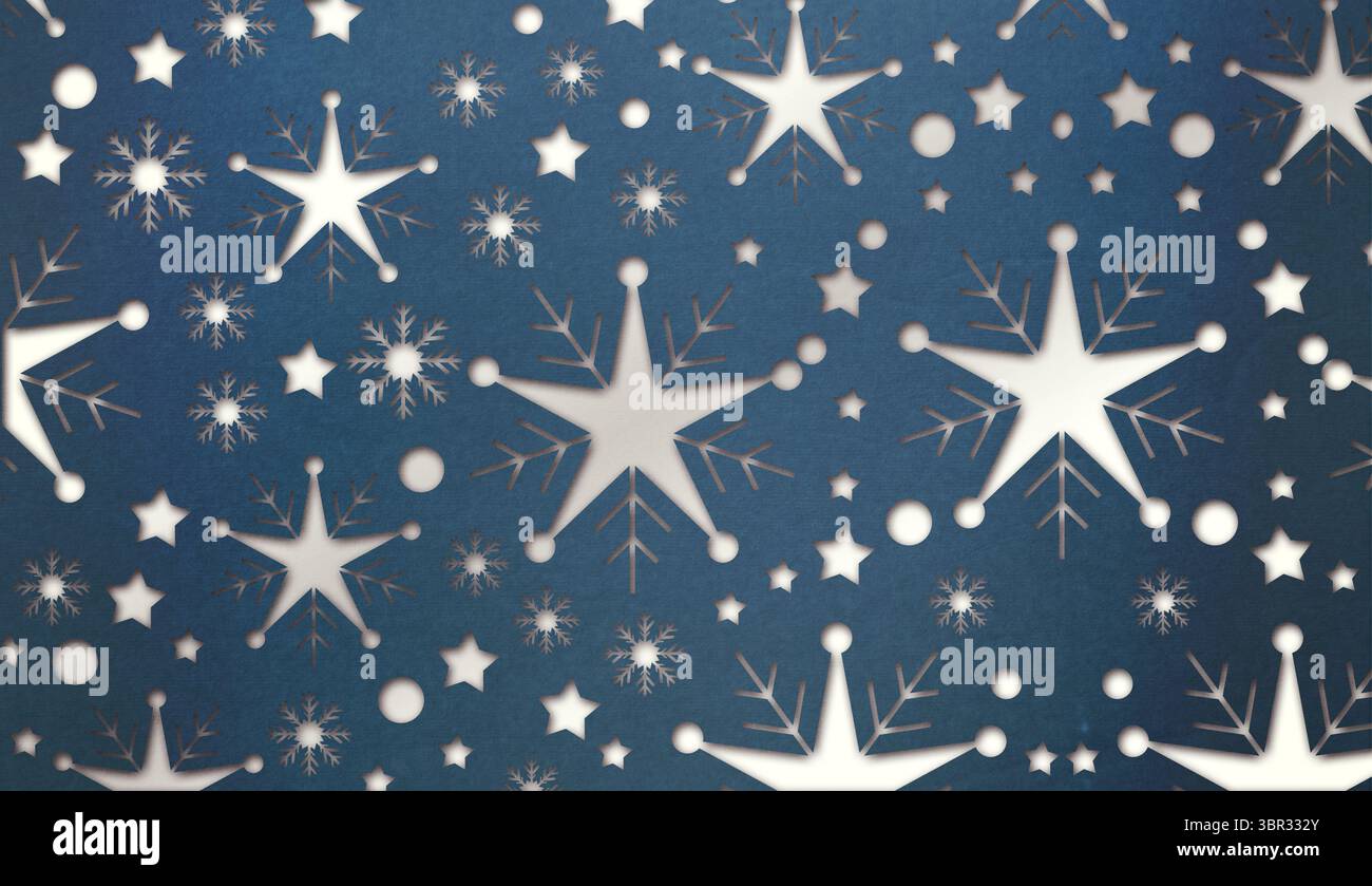Schneeflocken-Tapetenmuster Stockfoto
