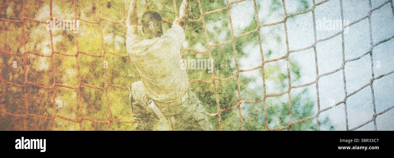 Militärische Ausbildung im Lager Stockfoto