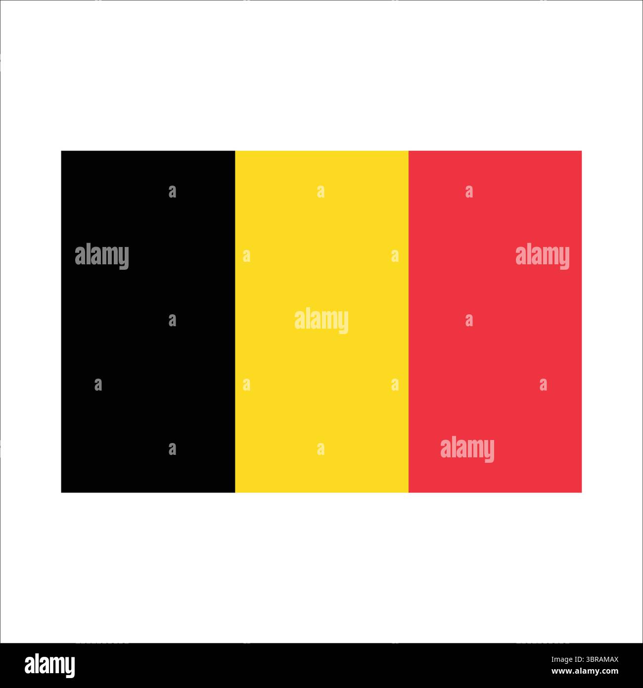 Vertikale dreifarbige Flagge belgiens mit schwarzen, gelben und roten Streifen, die Nationalstolz und Identität symbolisieren. Stock Vektor