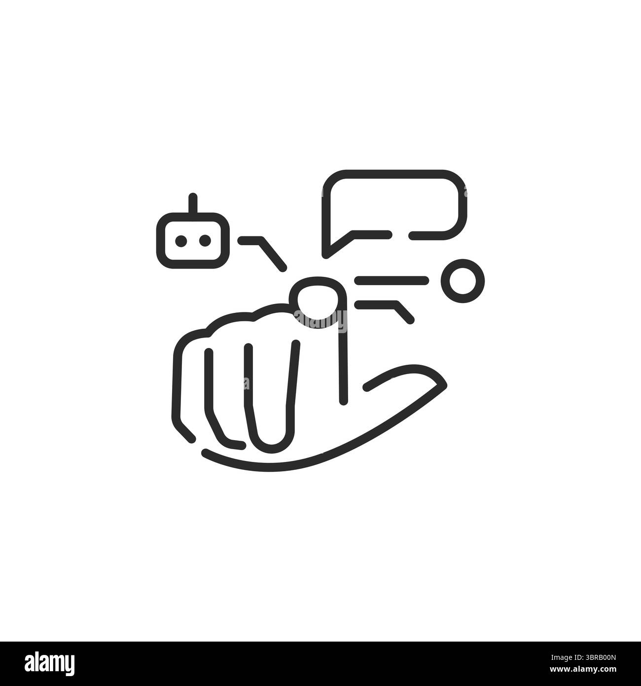 Symbol Für Chatbot-Interaktion Stock Vektor