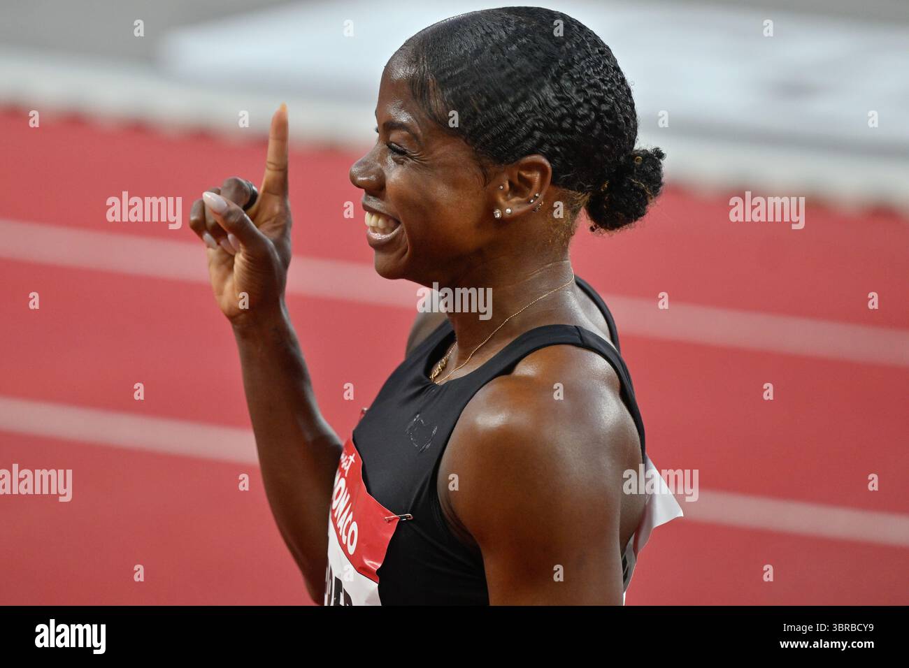Monaco, Fürstentum Monaco. Juli 2025. 100 m Hürden Damen Megan TAPPER (JAM) Siegerin bei der Wanda Diamond League 2025, dem internationalen Leichtathletikspiel in Monaco, Fürstentum Monaco, 11. Juli 2025 Credit: Independent Photo Agency/Alamy Live News Stockfoto