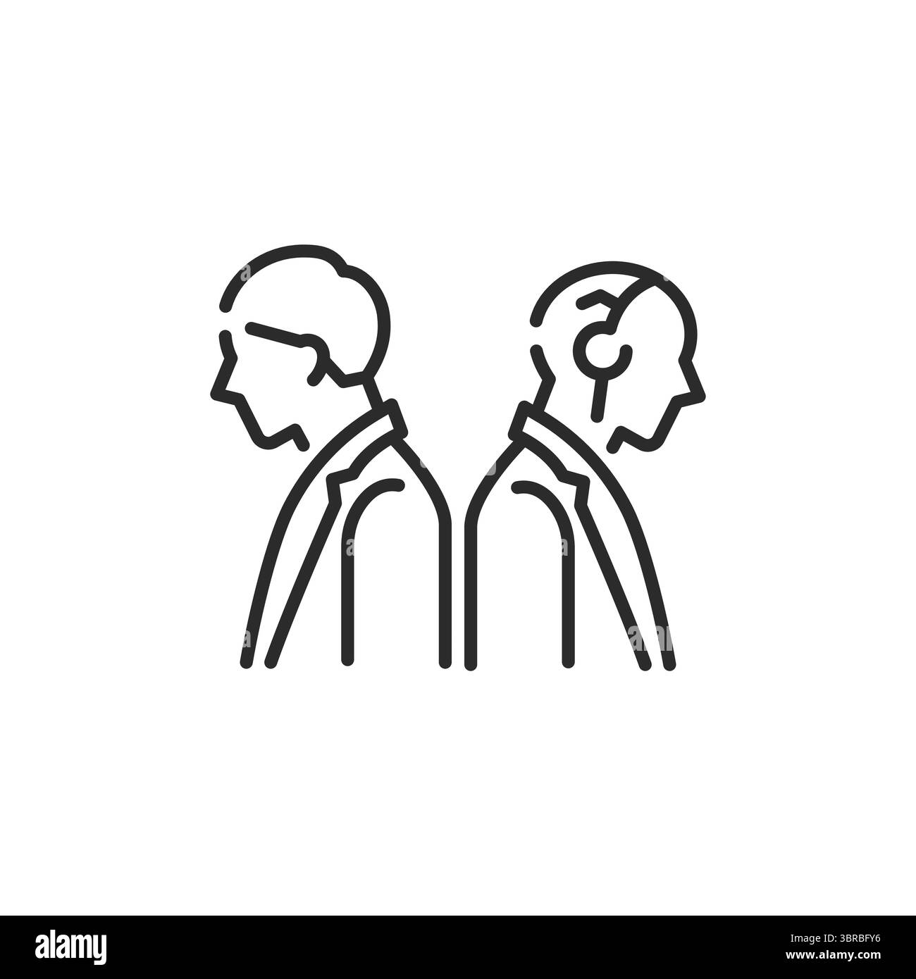 Symbol Mensch vs. Roboter Stock Vektor