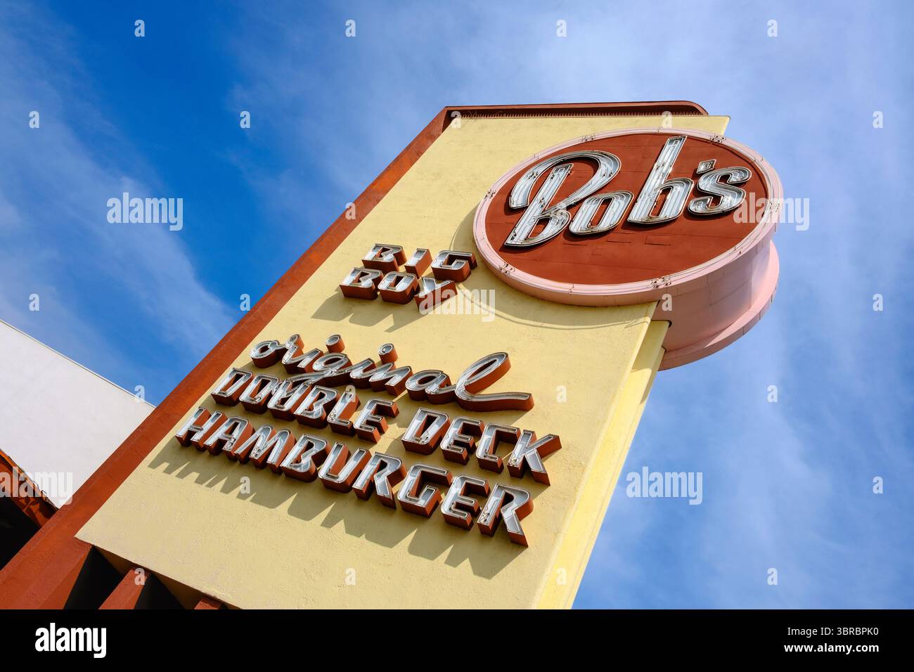 Bob's Big Boy Schild und Restaurant, Burbank, Kalifornien, USA Stockfoto