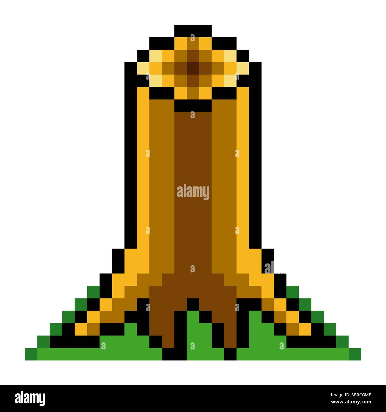 Baumstumpf im Pixelstil Stock Vektor