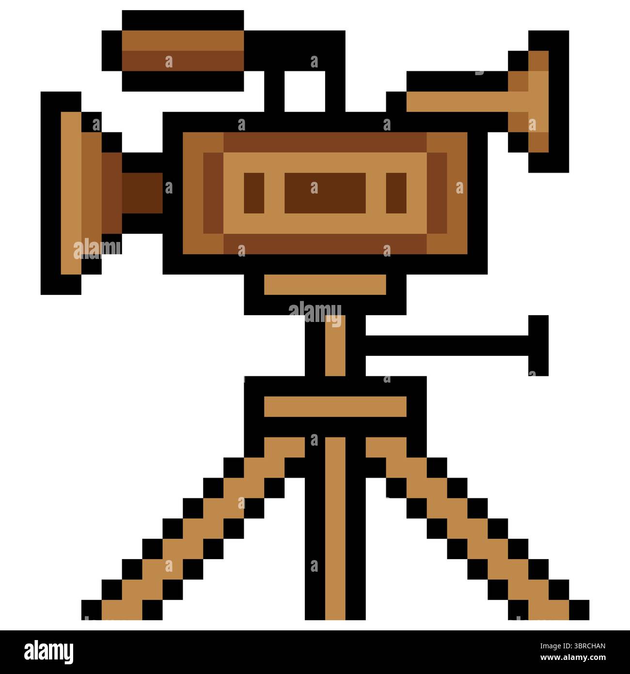 Filmkamera im Pixel-Art-Stil Stock Vektor