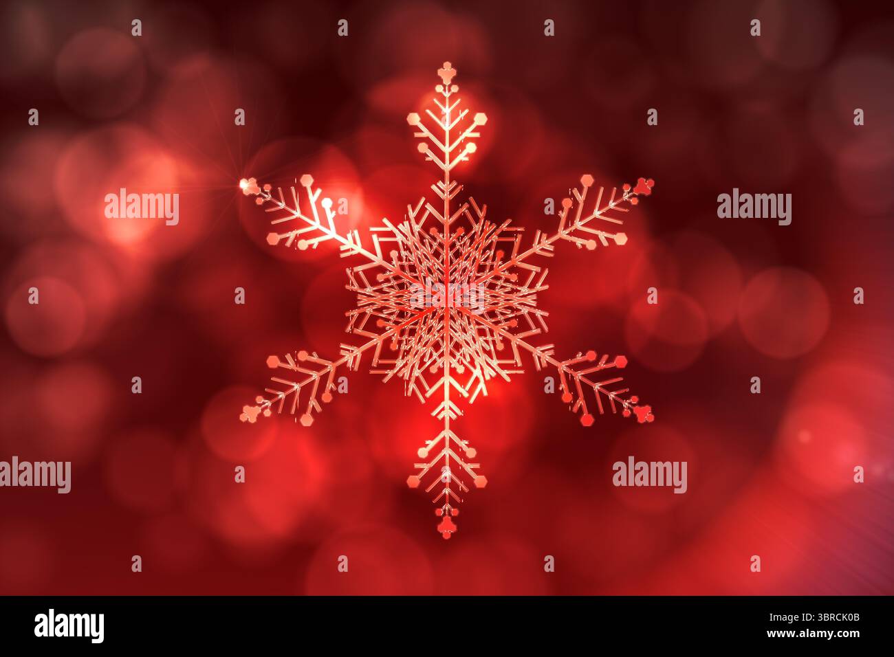 Red Snow Flake Musterdesign Stockfoto
