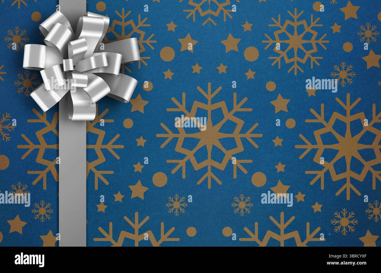 Weihnachtspapier mit Schleife Stockfoto