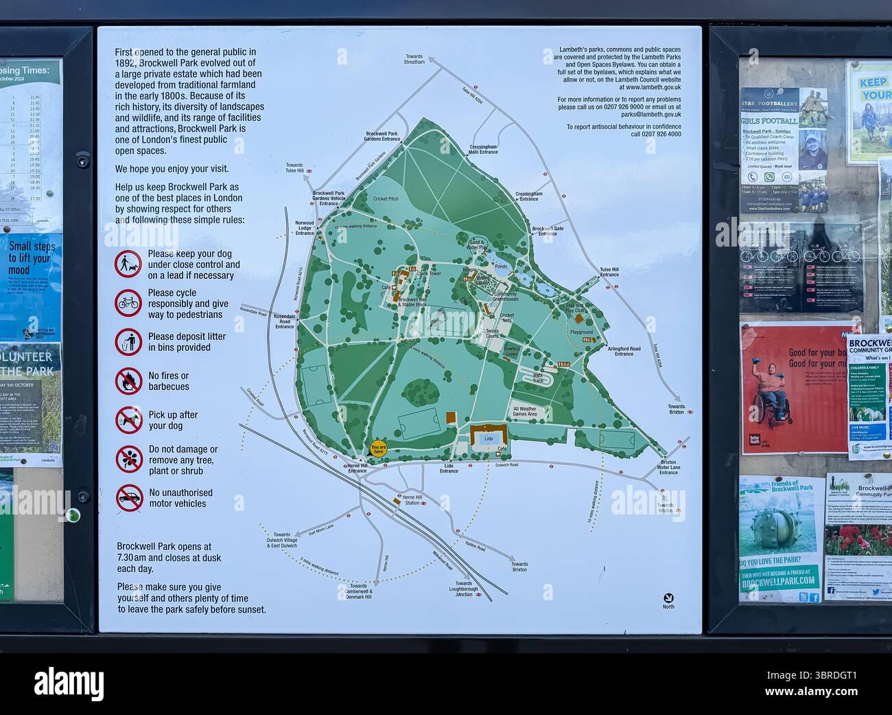 Brockwell Park, London - Smartphone-aufgenommenes Stockfoto