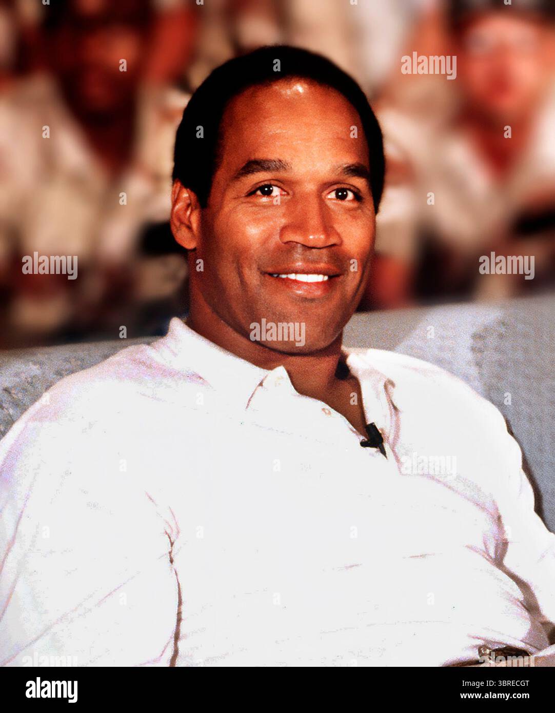 O J Simpson. Porträt des ehemaligen amerikanischen Fußballspielers und Schauspielers Orenthal James Simpson (1947–2024) aus dem Jahr 1990 Stockfoto