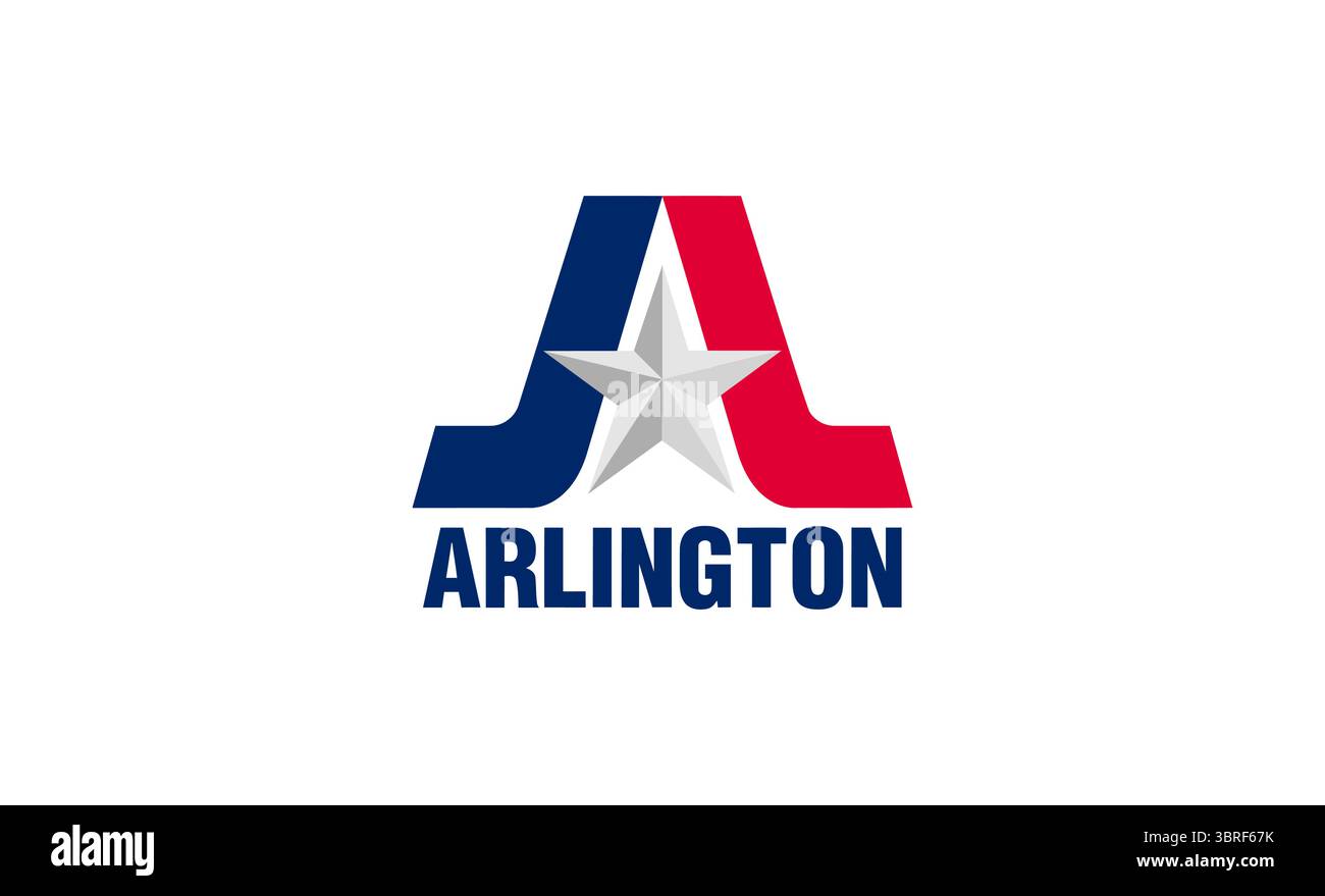Offizielle Flagge von Arlington, Virginia, USA – kommunales Banner mit stilisiertem Siegel und markantem blau-weißem Design Stock Vektor Offizielle Flagge von Arlington, Virginia, USA – kommunales Banner mit stilisiertem Siegel und markantem blau-weißem Design Stock Vektor