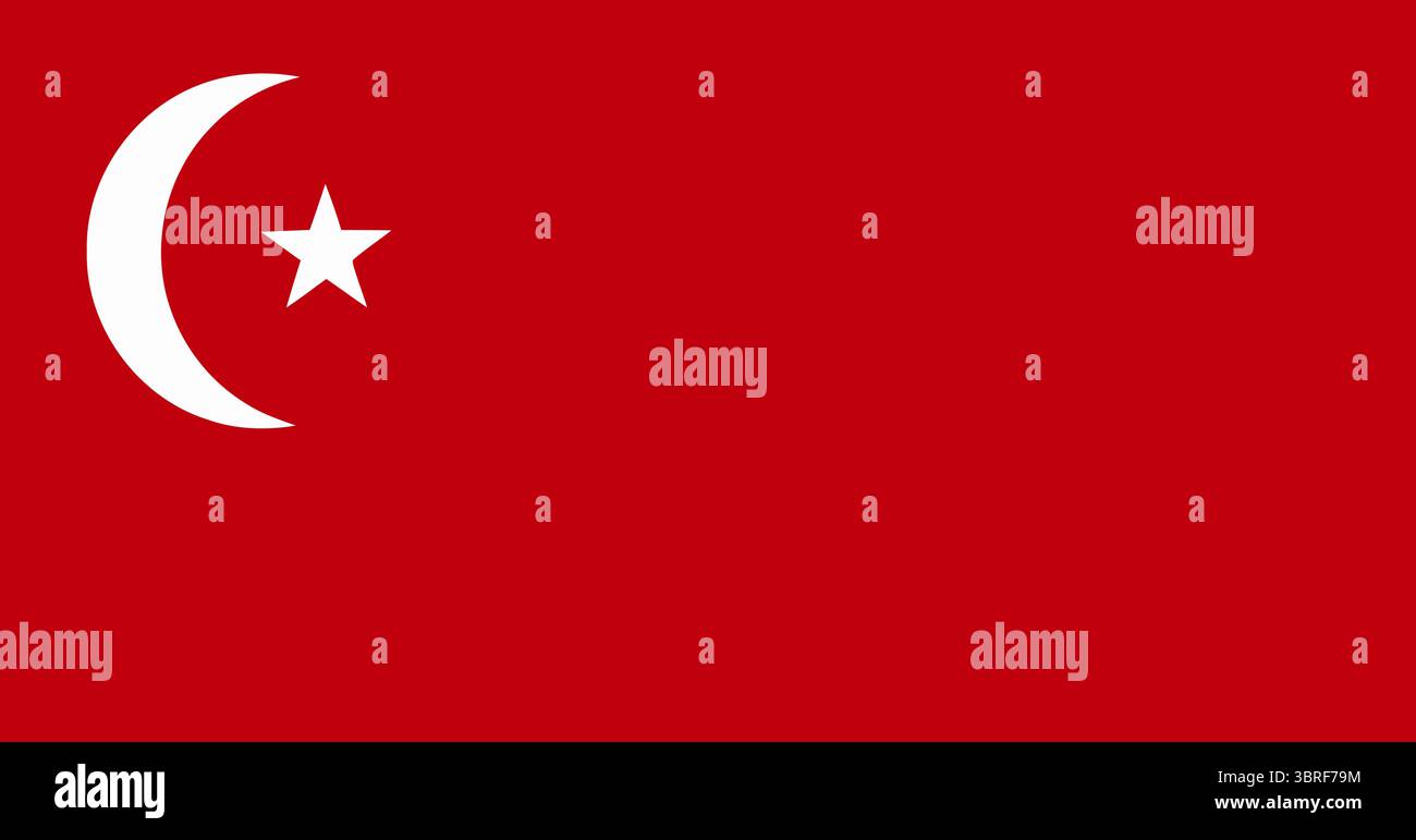 Flagge der Sozialistischen Sowjetrepublik Aserbaidschan (1920–1921) – frühe sowjetische Staatsflagge, rotes Banner mit sozialistischen Symbolen, historisches Emblem Aserbaidschans Stock Vektor