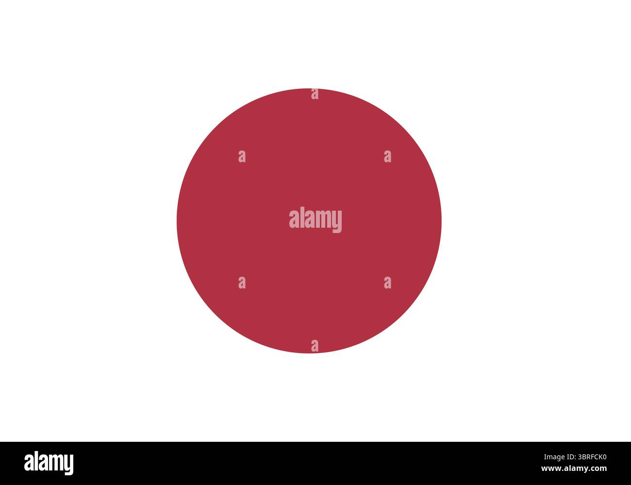 Flagge von Japan (1870–1999) – historisches Nationalsymbol mit roter Sonne auf weißem Hintergrund, offizielles Hinomaru-Banner vor dem Gesetz von 1999, Stock Vektor