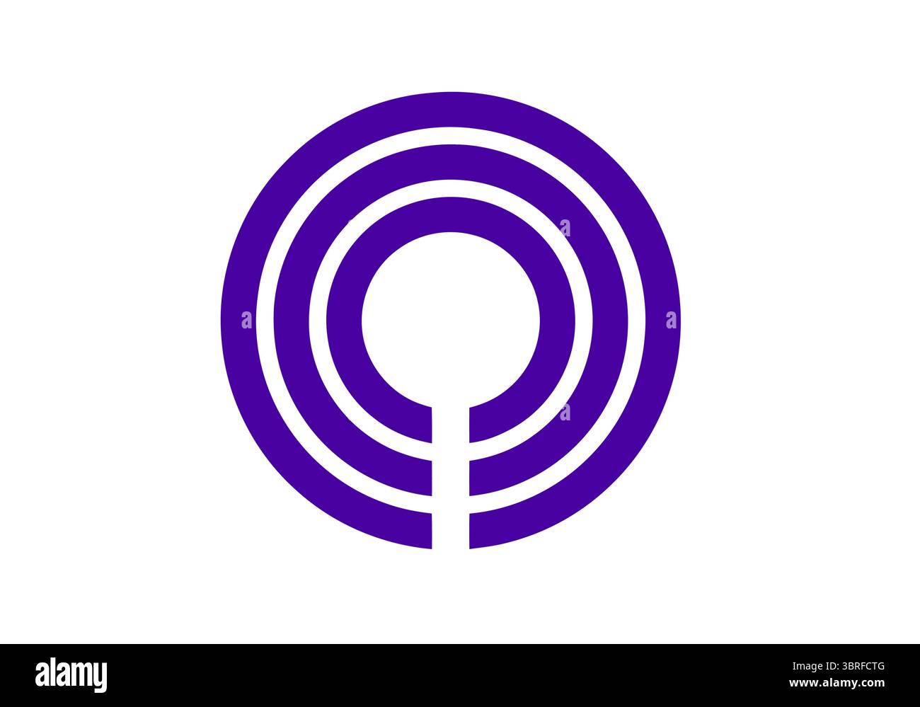 Offizielle Flagge der Stadt Kawasaki, Präfektur Kanagawa, Japan – grünes Feld mit weißem Kanji-Symbol „川“ (Kawa) und japanischer Stadtflagge Stock Vektor